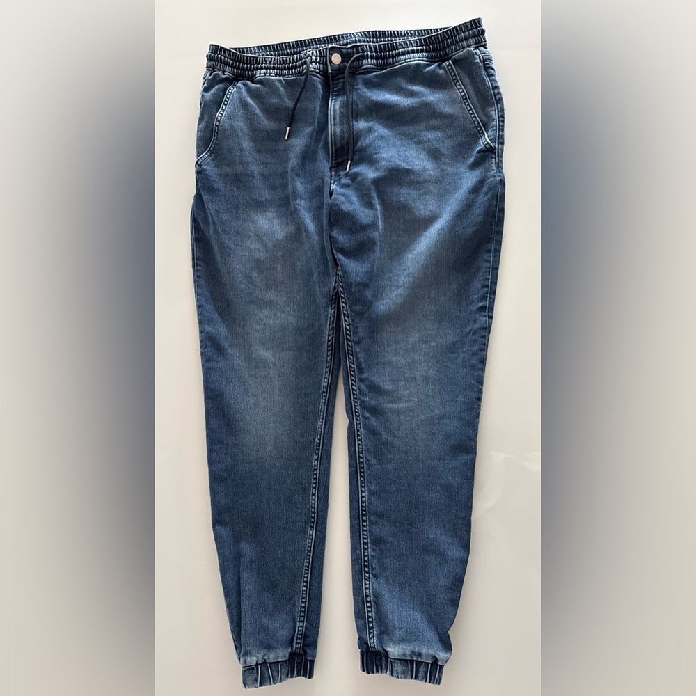 H&M Mens XL Regular Blue Hybrid Tapered Jogger Elastic Waist Drawstring SOLDOUT